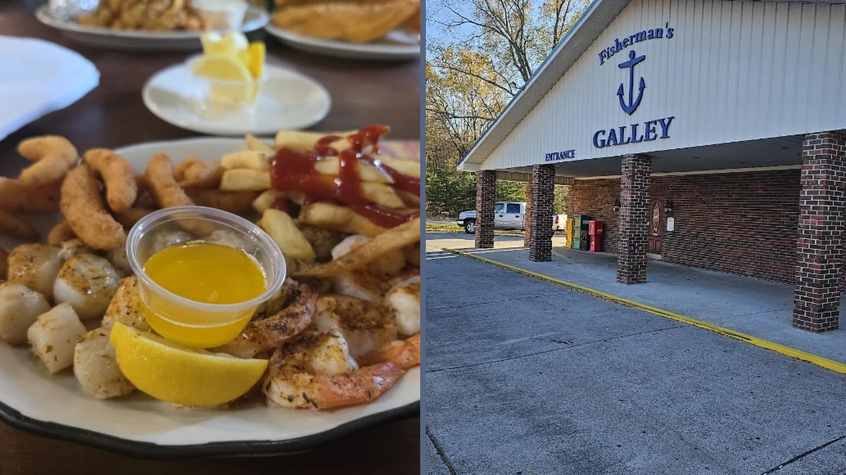 Broiled fish served with classic sides.